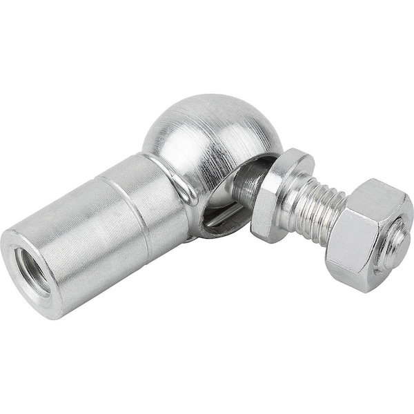Angle Joint DIN71802 Left-Hand Thread, M14X1, 5, Form:Cs With Retaining Clip, Steel Galvanized